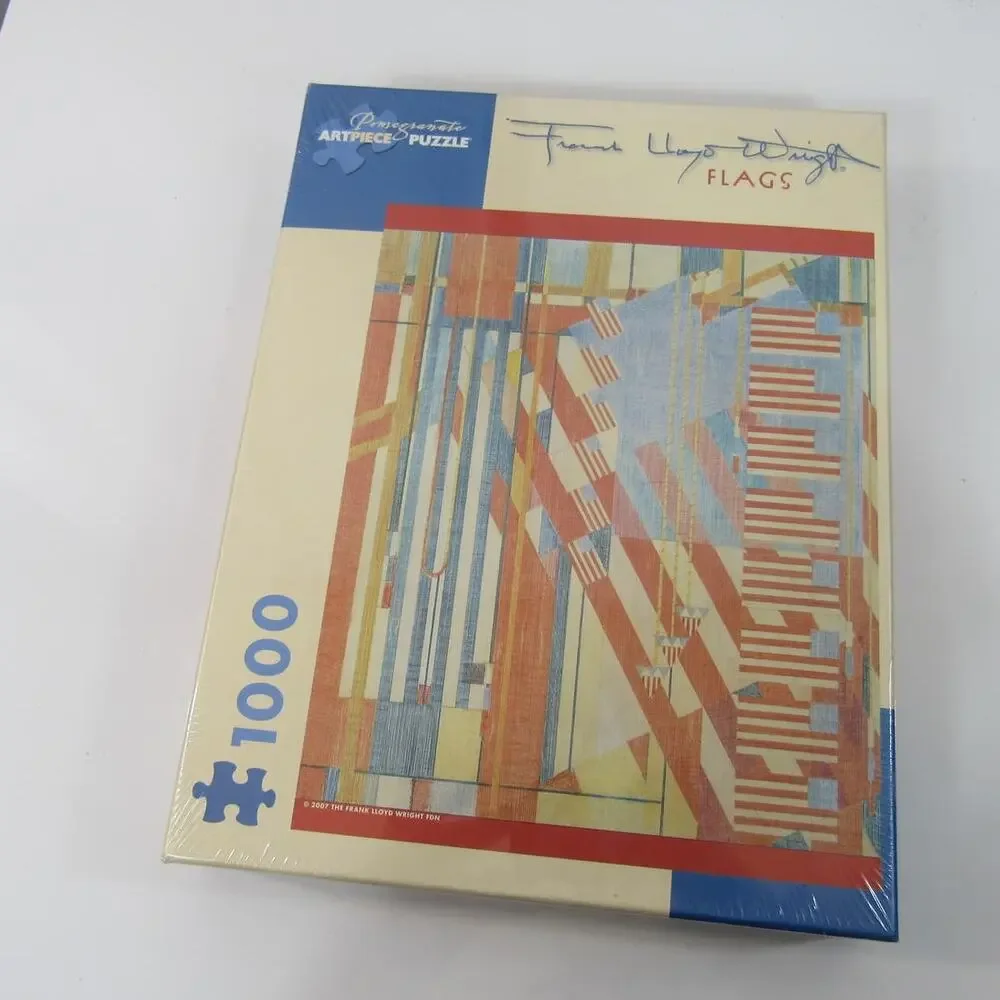Brand NEW Frank Lloyd Wright July Fourth 1927 Puzzle 1000 Piece FLAGS